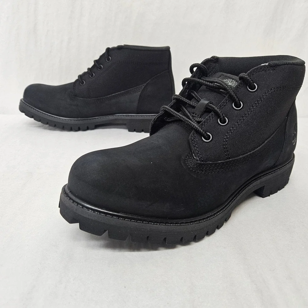 Timberland Heritage Mid Lace Chukka Boot TB0A431HW05 Black Nubuck Men's Size 8.5